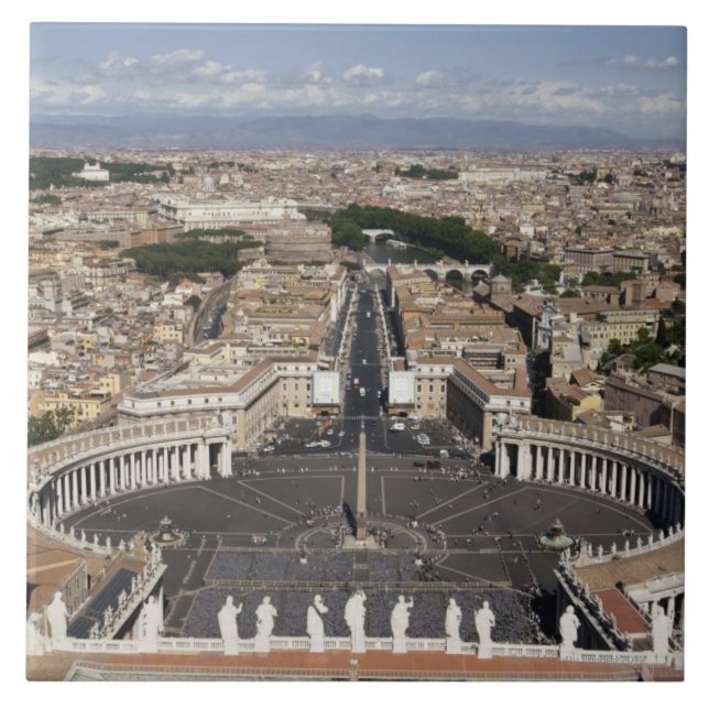 Azulejo De Cerâmica Quadrado de St Peters, Roma (Frente)