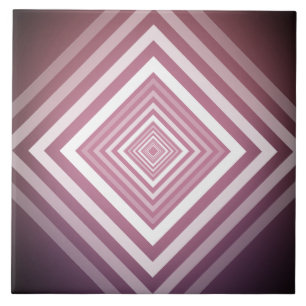 Azulejo De Cerâmica Quadrados de graduação rosa e branco modernos