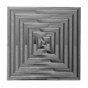 Azulejo De Cerâmica Quadrados Metálicos Modernos de Maze Silver