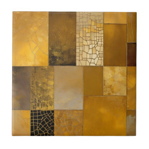 Azulejo De Cerâmica Quadrados Quentes do ouro
