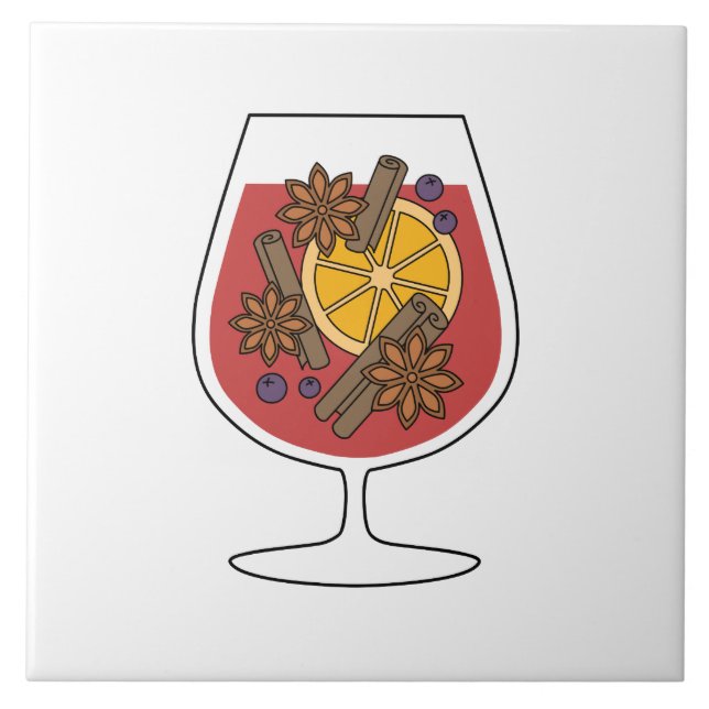 Azulejo De Cerâmica Quadrinhos de vinho de coalhada (Frente)