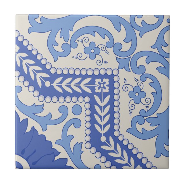 Azulejo De Cerâmica Quadro botânico carregado (Frente)