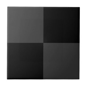 Azulejo De Cerâmica Quadro de verificação preto clássico e Enfumaçado 
