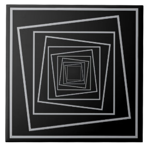 Azulejo De Cerâmica quadro oscilante em fundo preto