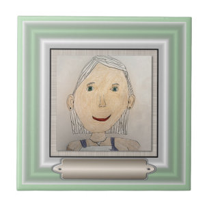Azulejo De Cerâmica Quadro personalizado para adicionar sua arte ou fo