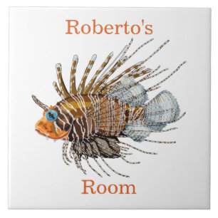 Azulejo De Cerâmica Quarto de Crianças Peixe Leão