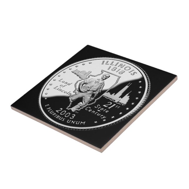 Azulejo De Cerâmica Quarto Estadual de Faux do Lado Inverso de Illinoi (Lateral)