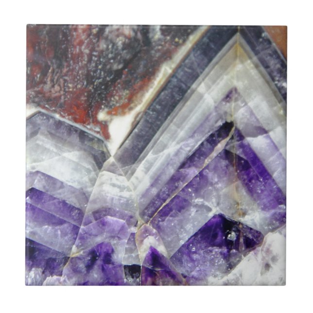 Azulejo De Cerâmica Quartzo Amethyst da montanha (Frente)