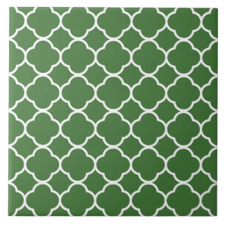 Azulejo De Cerâmica Quatrefoil - Padrão Verde