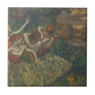 Azulejo De Cerâmica Quatro Dançarinos de Edgar Degas, Balé de Belas