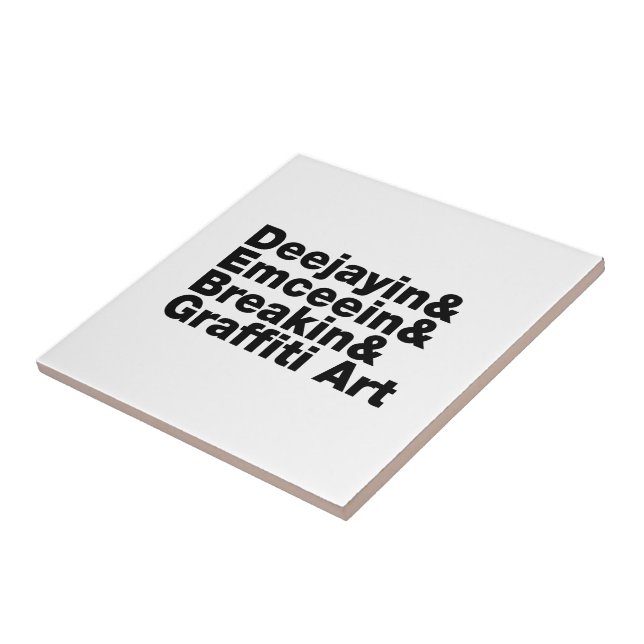 Azulejo De Cerâmica Quatro Elementos de Hip Hop (Lateral)