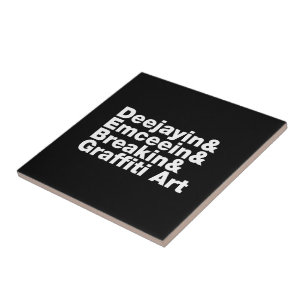 Azulejo De Cerâmica Quatro Elementos de Hip Hop