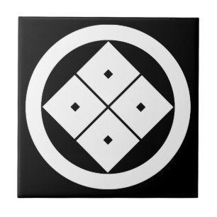 Azulejo De Cerâmica Quatro-quadrado-olhos inclinados no círculo