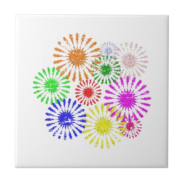 Azulejo De Cerâmica Quebra da Flor Distante (Frente)