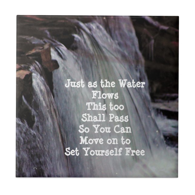 Azulejo De Cerâmica  Quebra d'água com palavras (Frente)