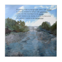 Azulejo De Cerâmica Quem sou hoje Inspirador