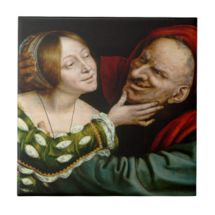 Azulejo De Cerâmica Quentin Matsys - Amantes Correspondentes