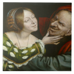 Azulejo De Cerâmica Quentin Matsys - Amantes Ill-Match