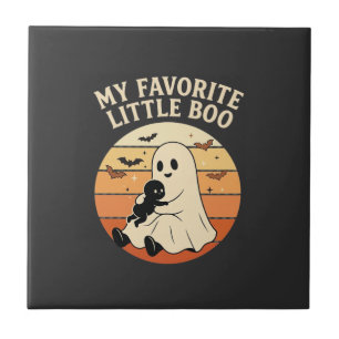 Azulejo De Cerâmica Querido Pequeno Boo Fantasma de Halloween Bebê Ret
