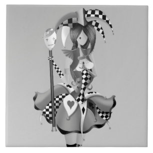 Azulejo De Cerâmica quirky jester e marionete King