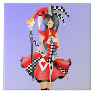 Azulejo De Cerâmica quirky jester e marionete King