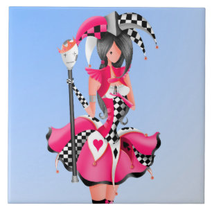 Azulejo De Cerâmica quirky jester e marionete King