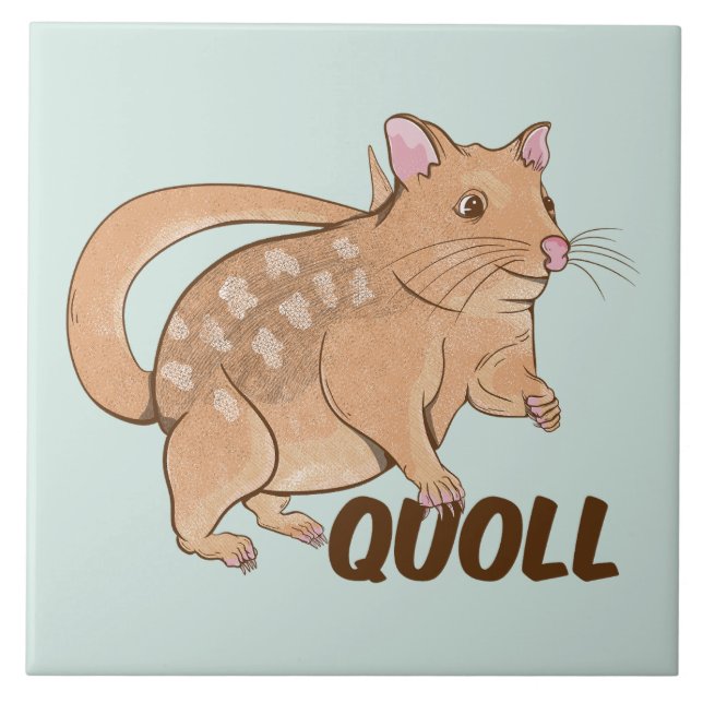 Azulejo De Cerâmica Quoll Marsupial Australiano (Frente)