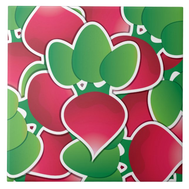 Azulejo De Cerâmica Rabanete (Frente)