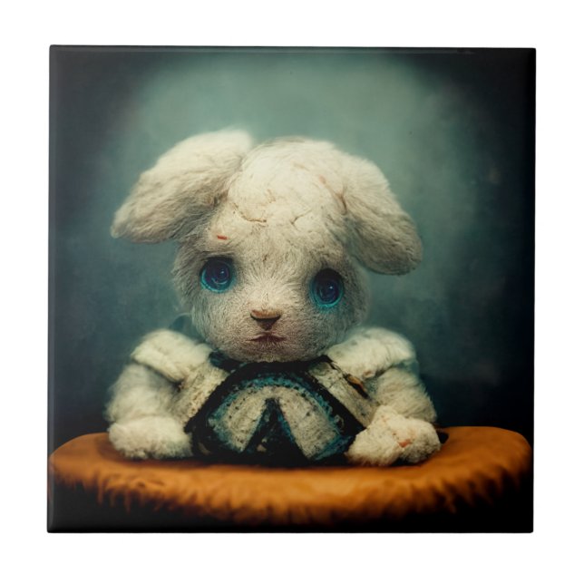 Azulejo De Cerâmica Rabbit triste (Frente)