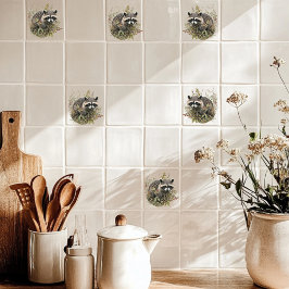 Azulejo De Cerâmica Raccoon