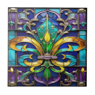 Azulejo de cerâmica radiante Fleur de Lis
