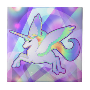 Azulejo De Cerâmica Rainbow Alicorn