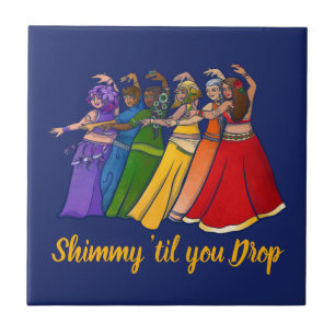 Azulejo De Cerâmica Rainbow Belly Dancer Art Belly Dance Troupe
