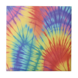 Azulejo De Cerâmica Rainbow Colorful Tie Dye Patterno