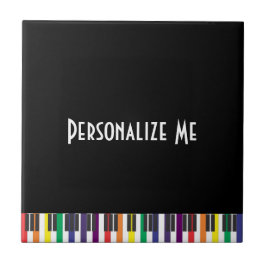 Azulejo De Cerâmica Rainbow Piano Keys