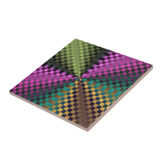 Azulejo De Cerâmica Rainbow Squares (Lateral)