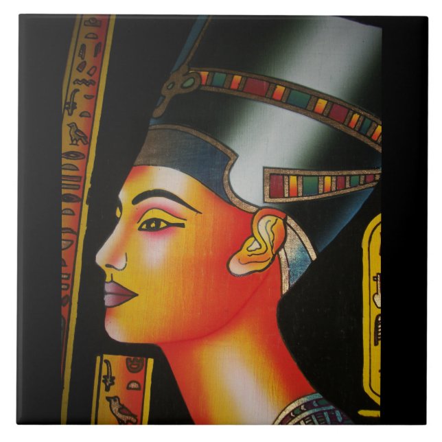 Azulejo De Cerâmica Rainha de Nefertiti Egipto (Frente)