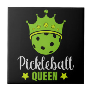 Azulejo De Cerâmica Rainha do Pickleball Engraçado Rainha do Pickle Ba