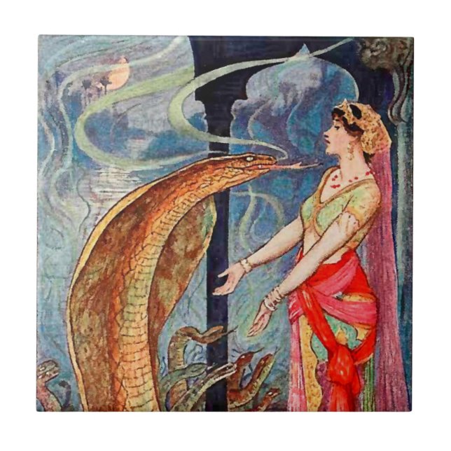 Azulejo De Cerâmica Rainha dos cobras (Frente)