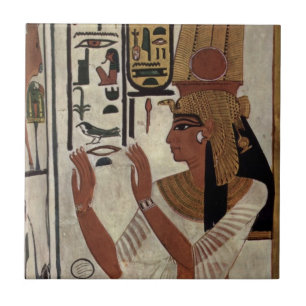 Azulejo De Cerâmica Rainha egípcia antiga [Nefertari]