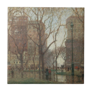 Azulejo De Cerâmica Rainy Day, Madison Square, Nova York, Paul Cornoye