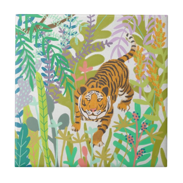 Azulejo De Cerâmica Raiz da Selva - Tigre (Frente)