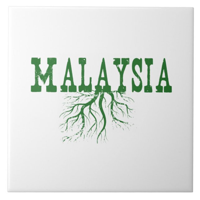 Azulejo De Cerâmica Raizes de Malaysia (Frente)