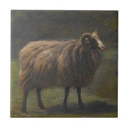 Azulejo De Cerâmica Ram (Male Sheep) na Fazenda (por Rosa Bonheur)