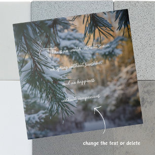 Azulejo De Cerâmica Ramais de pinheiros cobertos por neve