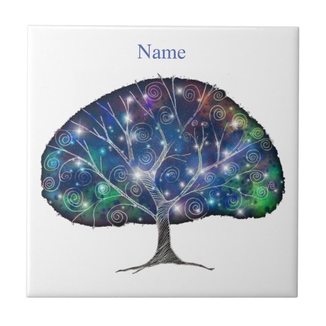 Azulejo De Cerâmica Ramificação suave Troço da árvore (Frente)