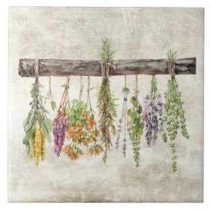 Azulejo De Cerâmica Ramos de Flores Silvestres Rústicas Secas