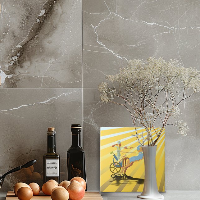 Azulejo De Cerâmica Ramses Em Sua Carruagem (Criador carregado)