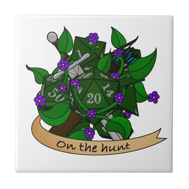 Azulejo De Cerâmica Ranger Dice Design (Frente)