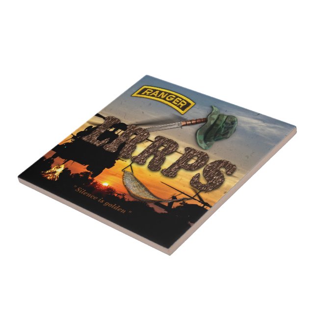 Azulejo De Cerâmica Rangers do Exército LRRPS LRRP LURPS Recon Recondo (Lateral)